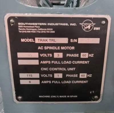 1993 SOUTHWESTERN INDUSTRIES TRAK TRL 1745P CNC, Turning Center | Machinery Central (18)