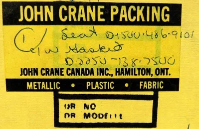 NEW JOHN CRANE D1500-486-9101 SEAT D15004869101