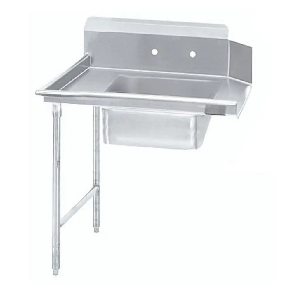 Advance Tabco DTS-S70-36L 36" L R Straight Soil Dishtable - 10 1/2" Backsplash, Stainless Legs, 16 ga Stainless