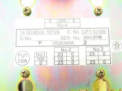 Yaskawa JZNCU-MTU02-1 | CPT10199 CNC Transformer Contactor Control Unit