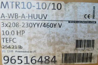 NEW GRUNFOS MTR10-10/10 A-WB-A-HUUV COOLANT PUMP 96516484 MTR101010AWBAHUU