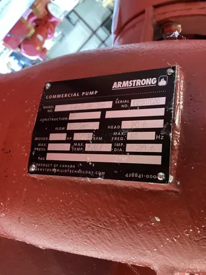 Armstrong 4380 Vertical In-Line Circulator Pump 6 x 6 x 8 427055/56