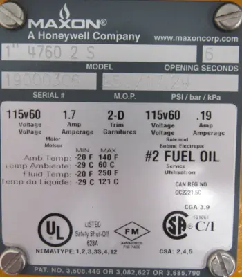 NEW MAXON 1" 4760 2 S SHUT OFF VALVE 147602S