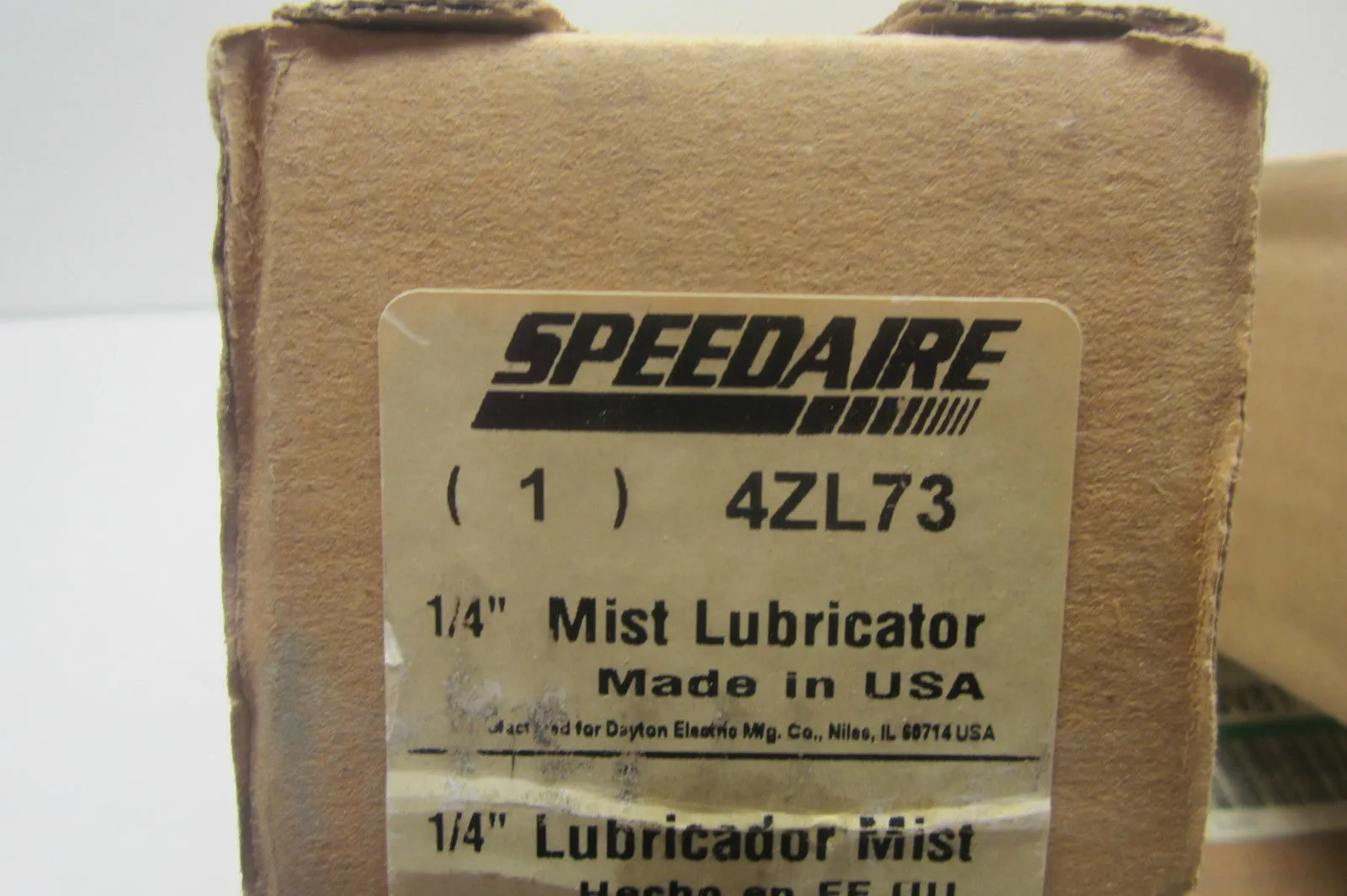 NEW SPEEDAIRE 4ZL73 1/4" MIST LUBRICATOR