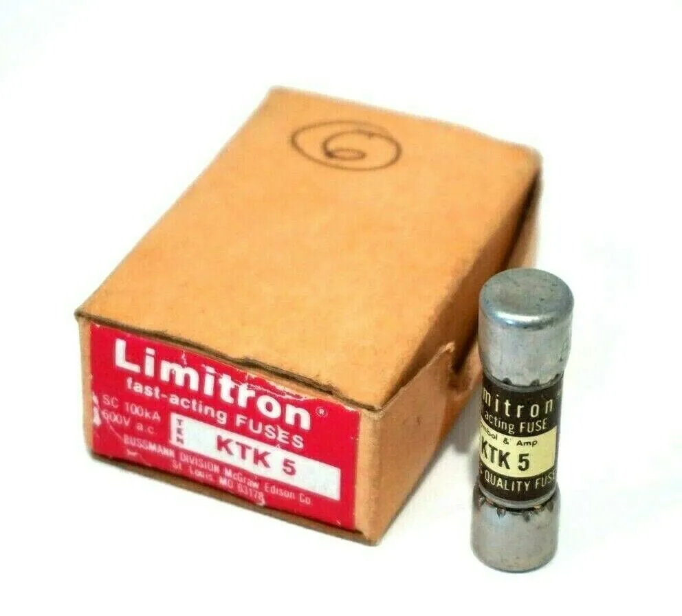 6 NEW LIMITRON KTK-5 FUSES KTK5