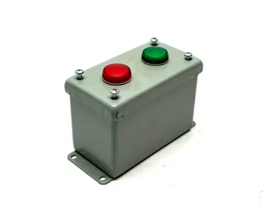 E2PBGXM | Hoffman  Pushbutton Enclosure w/ Allen Bradley Pilot Lights - Used