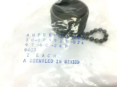 New | in-Stock Amphenol Metal Cap w/ Chain for SZ 24 Plugs Connector Accessories Michigan US | Maverick Industrial Sales #1398386