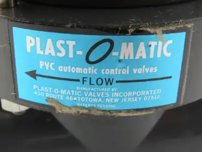 Plast-o-matic ES125V-NC 1 1/4" Shutoff Valve Spring Return NC Pneumatic Powered