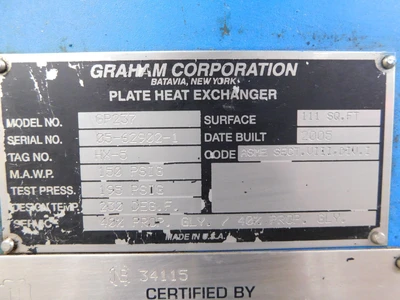 Used GRAHAM GP237 Heat Exchangers Ohio US | Equipment Recovery Corp. #1331007