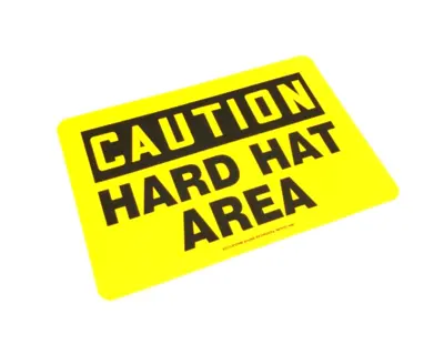 New | in-Stock Accuform Signs "Caution Hard Hat Area", 10"x7" Adhesive Sign Commercial Materials & Supplies Michigan US | Maverick Industrial Sales #1392858