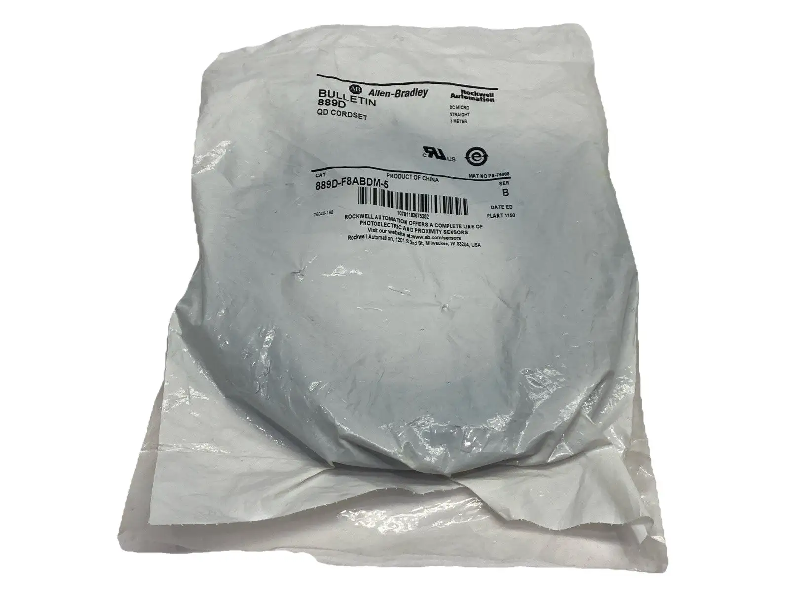 889D-F8ABDM-5 | Allen Bradley  Ser B 889 DC Micro Cable 8-Pin 5m - New