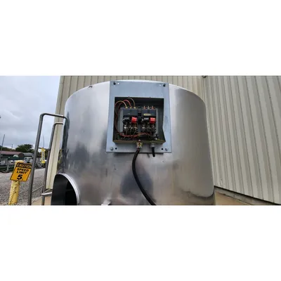 Used Stainless Steel Sanitary Insulated Slant bottom Liquid Tank  - 500 Gallon