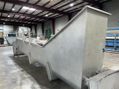 24" Diameter x 20'6" L Wolfking Stainless Incline Screw Conveyor