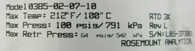 NEW ROSEMOUNT 0385-02-07-10 PH SENSOR 23288-08 0385020710 22698-02