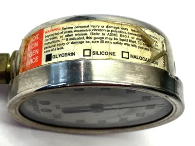 Used Ashcroft Industrial Pressure Gauge, Glycerin Filled, 0-200PSI, 1/4" NPT Air Gages Michigan US | Maverick Industrial Sales #1392492