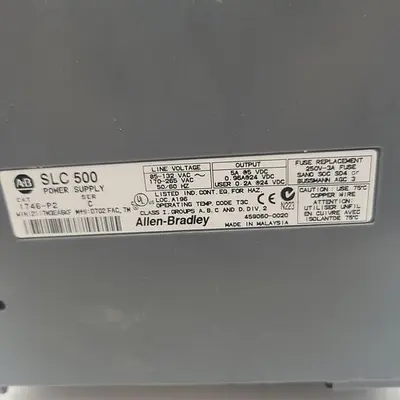 Used ALLEN-BRADLEY ALLEN-BRADLEY SLC 500 POWER SUPPLY 1746-P2 SER.C 7 CARD SLOT Power Supplies | ND Industrial Surplus #1212188