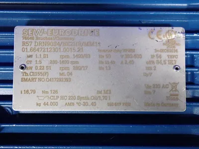 Sew  1.1 Kw Gear Drive