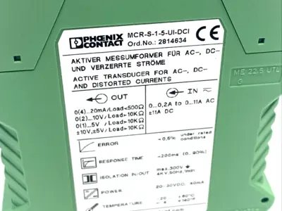 New | in-Stock Phoenix Contact 2814634 Transducers Michigan US | Maverick Industrial Sales #1402909