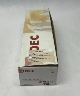 New | in-Stock IDEC Socket Relay Base DIN Mount 6Pole RF1V BOX OF 7 Misc Electrical & Power Parts Michigan US | Maverick Industrial Sales #1401177