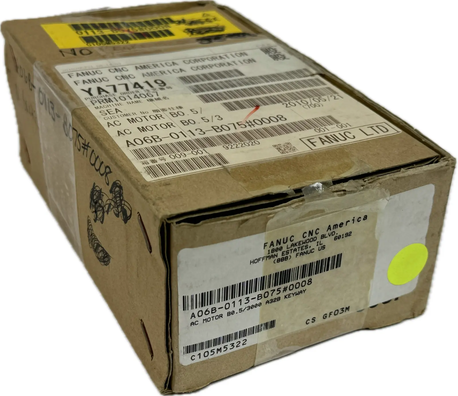 NEW FANUC A06B-0113-B075#0008 AC SERVO MOTOR B0.5/3000 A32B KEYWAY