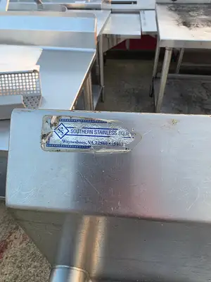 Used Southern Stainless Used 108" Stainless Steel 4 Compartment Sink with Sprayers and Twist Drains - FG9 - SS403 Sinks Illinois US | Falcon Restaurant Supply #1373527