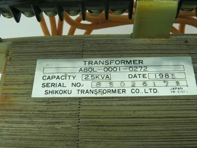 Shikoku Transformer A80L-0001-0272 Transformer 2.5KVA