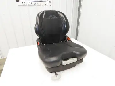 Grammer Forklift Seat Black Vinyl Adjustable Removed From Linde 0015225372