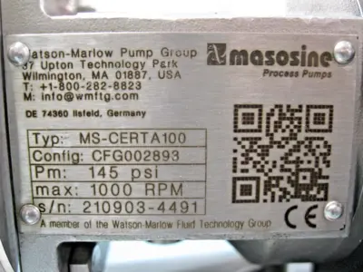 Used Watson Marlow MS-CERTA 100 Pumps New Hampshire US | Bitter End Trading #1126557