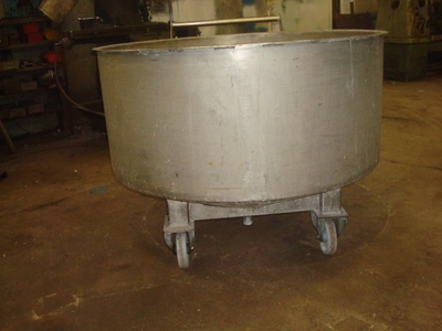 500L S/S Open Top Trolley Tanks