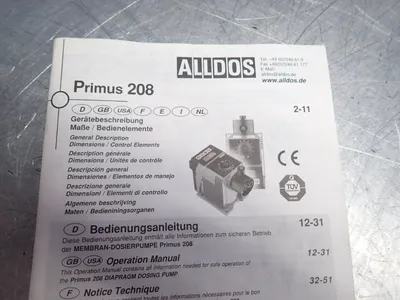 Used ALLDOS EICHLER 2081,6 D54/R24/V01/P03 Pumps (Metering) Ohio US | HGR 24 #737542
