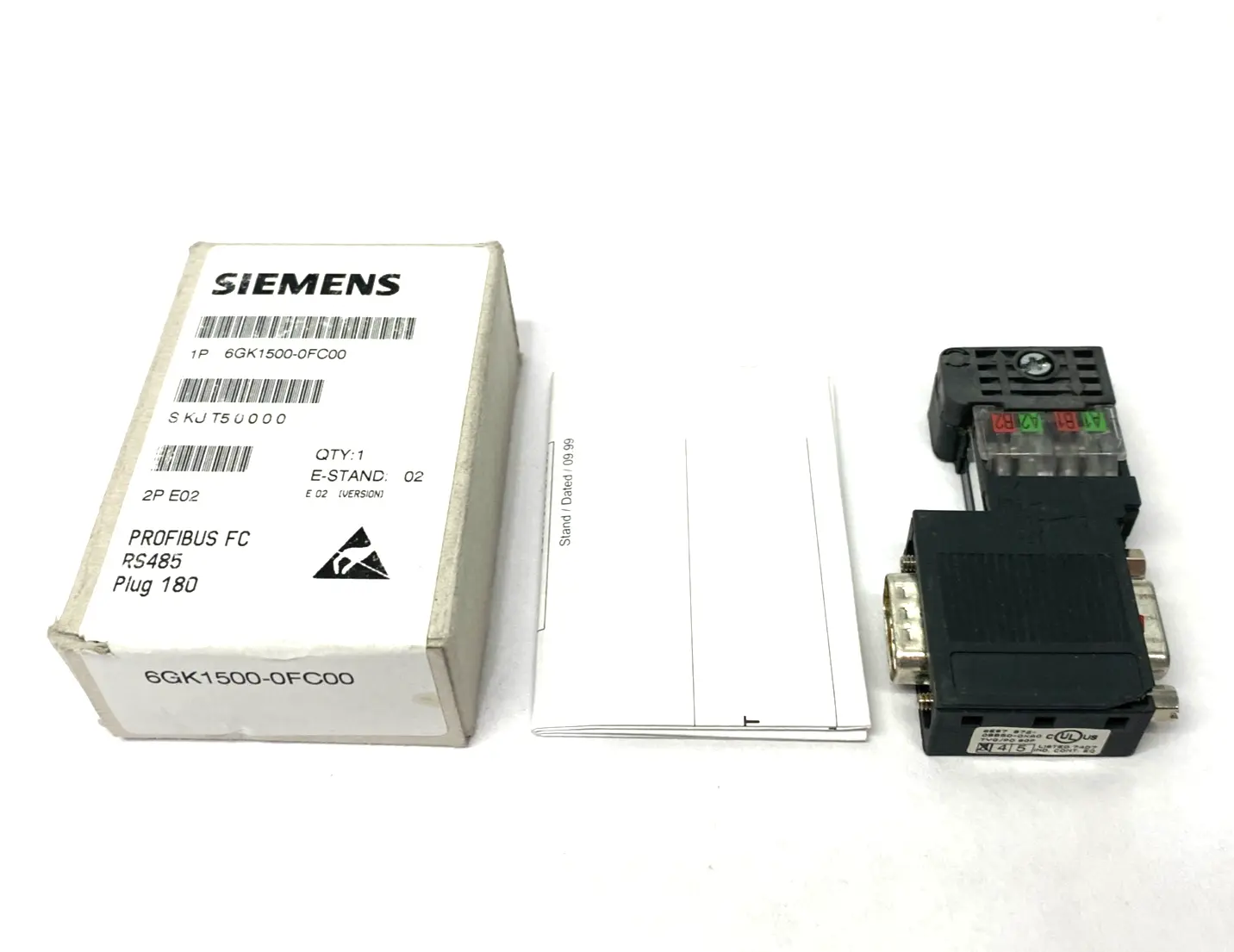 New | in-Stock Siemens PROFIBUS FC RS 485 Connector Plug 180, Axial Outlet Electrical Fittings Michigan US | Maverick Industrial Sales #1401906