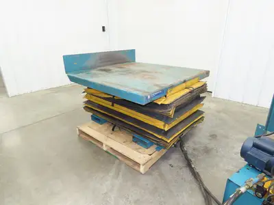 Advance Hydraulic Scissor Lift and Tilt Table 3500lb 48x48" 45° 36" Travel 120V