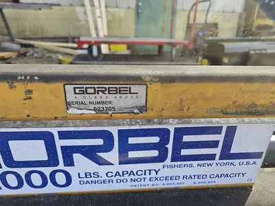 USED GORBEL 1 TON FREESTANDING CRANE