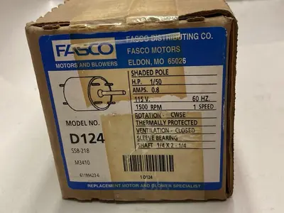 Used FASCO D124 A.C. Motors Ohio US | Surplus Asset Holdings #1512971