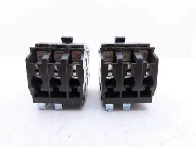 Square D QOB340 Bolt On Circuit Breaker 3 Pole 40A 240V Square Screws Lot of 2