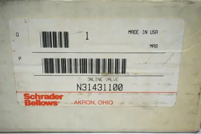 NEW SCHRADER BELLOWS N31431100 INLINE VALVE
