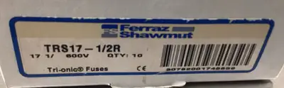 Used Mersen TSR17-1/2R Fuses | Palmetto Automation #1153655