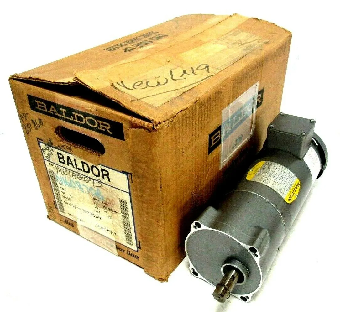 NEW BALDOR M0100073 MOTOR 3/5HP 208-230/460V 3450RPM 3/4" DIA. 33-1908W274G1K1
