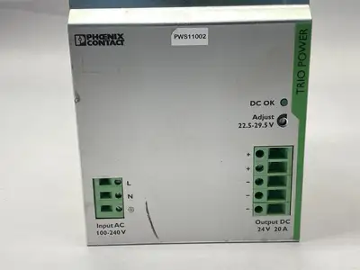 TRIO-PS/1AC/24DC/20,2866381 | Phoenix Contact TRIO-PS/1AC/24DC/20 Power Supply 2866381 - Used