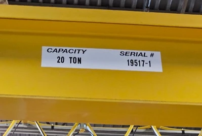 Used CRANE SPACEMASTER SX 20 TON CAPACITY (TOTAL) BRIDGE CRANE WITH RAILS AND SUPPORTS. Bridge & Overhead Cranes Wisconsin US | Miedema Asset Management Group #1390056