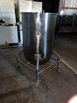 30" diameter x 54" deep stainless steel tank