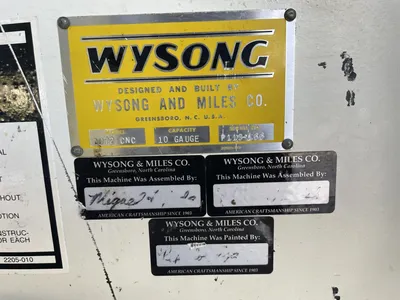 WYSONG 1072-CNC SHEARS, POWER SQUARING (Gauges) | Wheeler Machinery Sales (7)