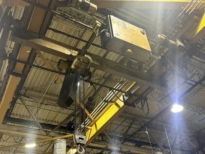 3 TON X 14' WIDE X 130' LONG MPH / BUDGIT OVERHEAD FREE STANDING CRANE SYSTEM: STOCK #20675