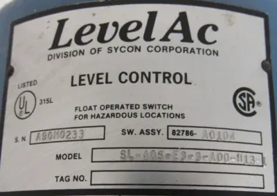 NEW SYCON 82786-A0104 LEVEL SWITCH SL-40S-E3-3-A00-H13-1 82786A0104