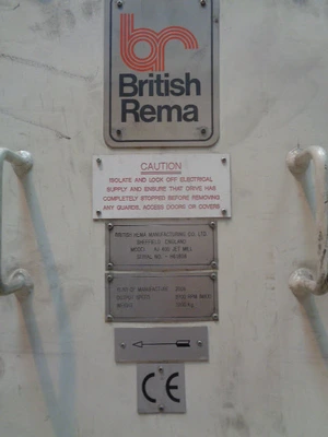 British Rema Opposed Jet Mill M/S Model 400