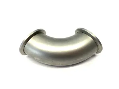 USED AGILENT STAINLESS STEEL ELBOW, 90°, NW40, 2.56 INCH CLEARANCE