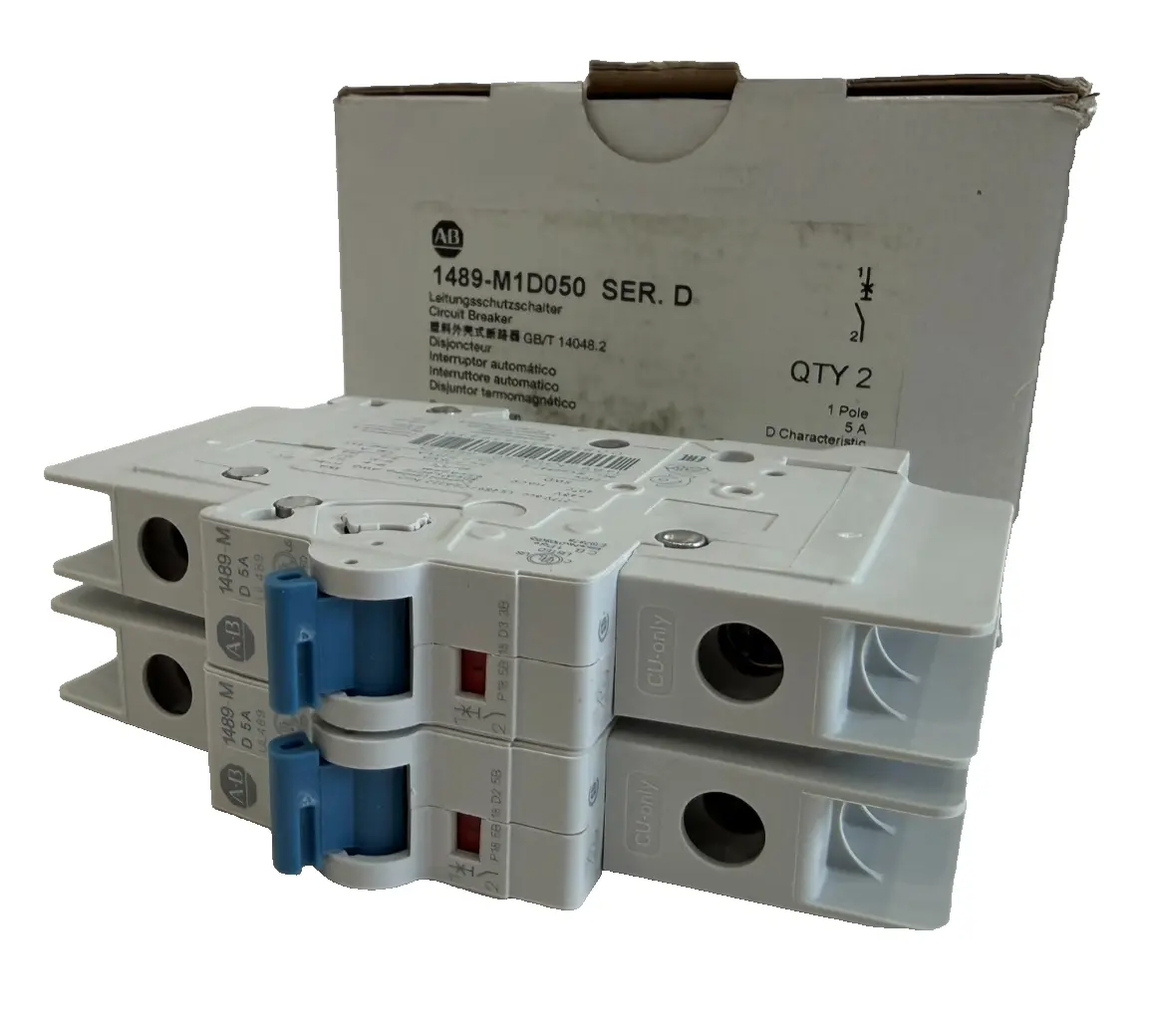 ALLEN BRADLEY 1489-M1D050 CIRCUIT BREAKER SER.D 1489M1D050 NEW, SURPLUS 2 PCS.