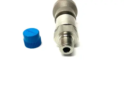 USED SWAGELOK STAINLESS STEEL QUICK-CONNECT BODY, 1/8" MALE NPT