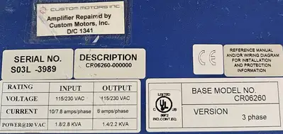 Kollmorgen Servostar CR06260 Servo Drive (BIN642)
