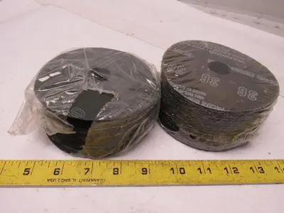 ARC Zirconia Alumina Resin Fiber Sanding Disc 4.5"x7/8" 36 & 80 Grit Lot of 75